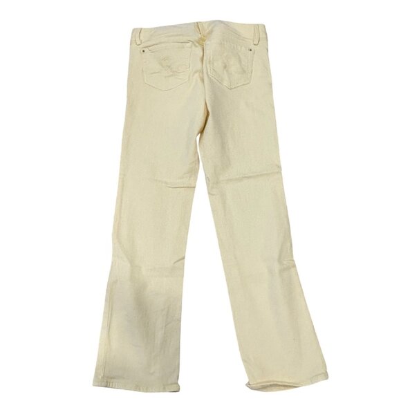 Lilly Pulitzer Womens Size 14 Cream Worth Straight Jeans Cotton Blend - Picture 2 of 7